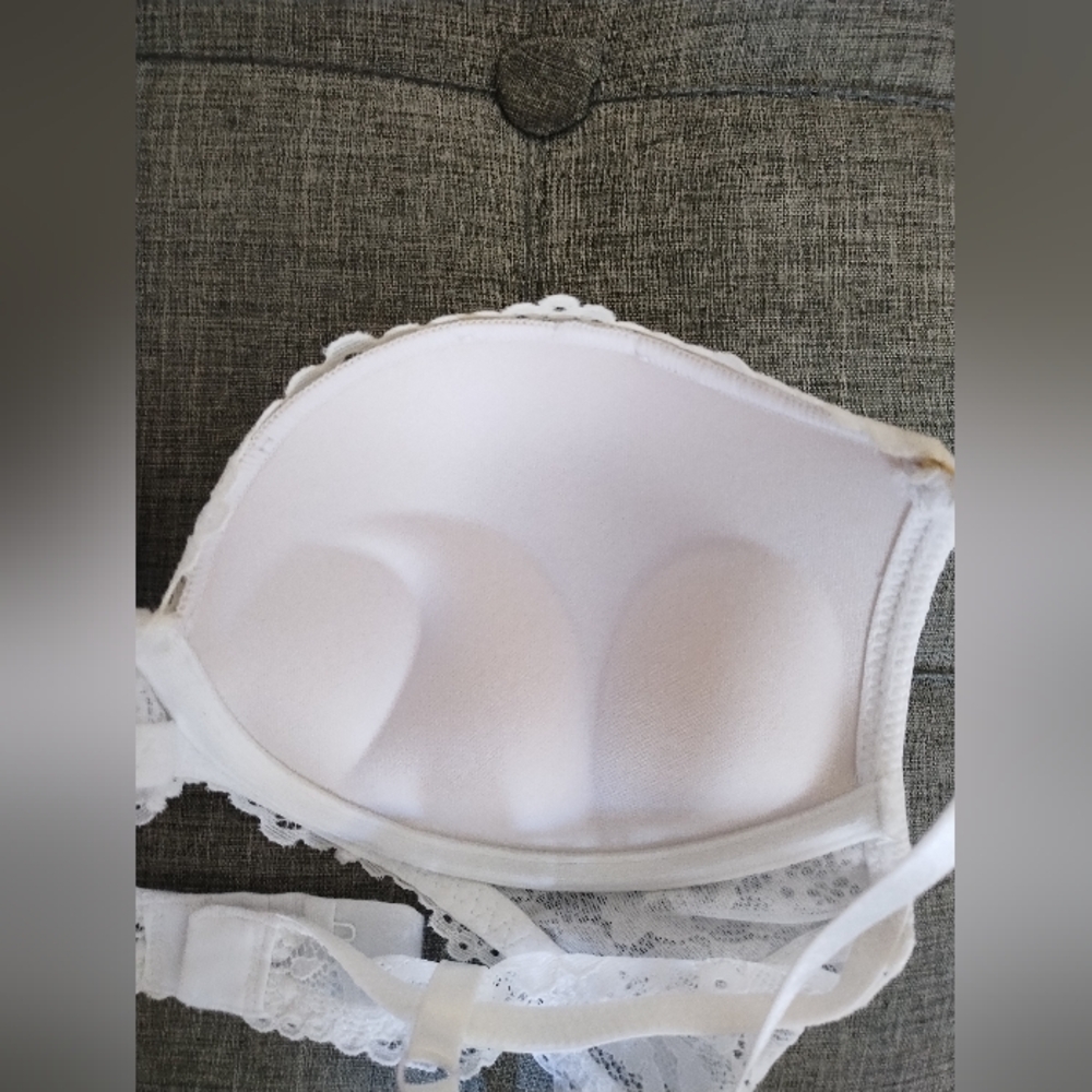 H&M White Lace Super Pushup Bra Size 34B - Picture 5 of 7